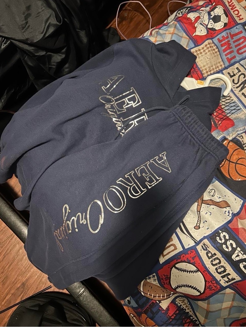 Aeropostale Navy kids small Logo Shorts